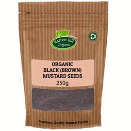 Organic Black (Brown) Mustard Seeds 250g by Hatton Hill Organic