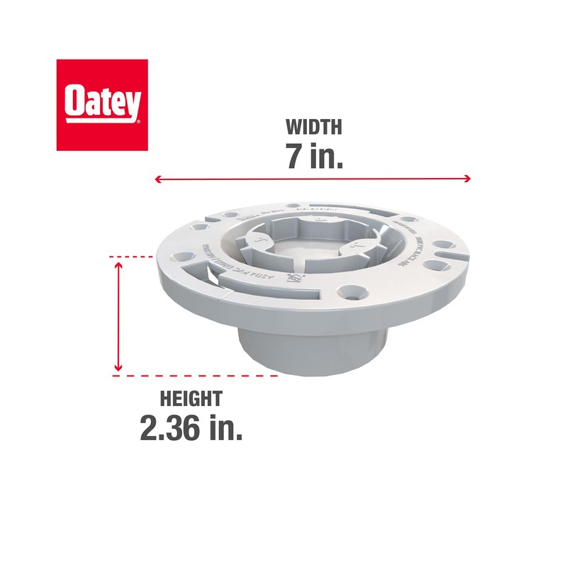Oatey 3 in. or 4 in. PVC closet flange with