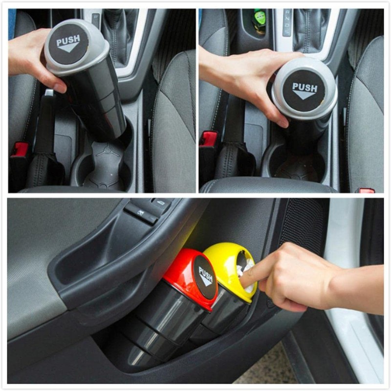 MantraRaj 2X Vehicle Automotive Cup Holder Garbage Can Small Mini