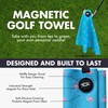 Magnetic Microfiber Waffle Golf Towel – Large 16"x24" Clean Golf