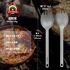 (Pure Titanium) Ultra Lightweight Portable Titanium Spoon & Fork Cutlery