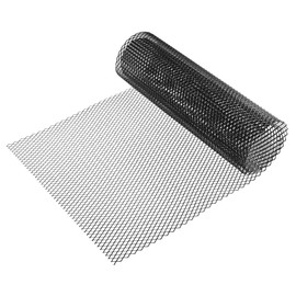 VekAuto Car Grill Mesh, 40x13 Inch 12x6mm Rhombic Hole Car Pickup Truck Grille Mesh Sheet Air Intake Insert Universal for Car Multifunctional Aluminum Alloy Black