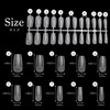 NTIP-004 Nail Tips, Square, 240 Pieces, 10 Sizes, Long Length,