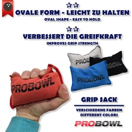 EMAX Bowling Grip Ball - Pro Bowl Grip Sack - Modern Talcum Ball - Microfibre Grip Bag - Rosing Bag - Absorbs Moisture (Grip Sack - Blue)