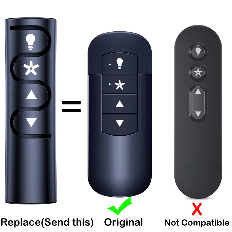 ZWP 99198 Replacement Remote Control for Casablanca Hunter Handheld Ceiling