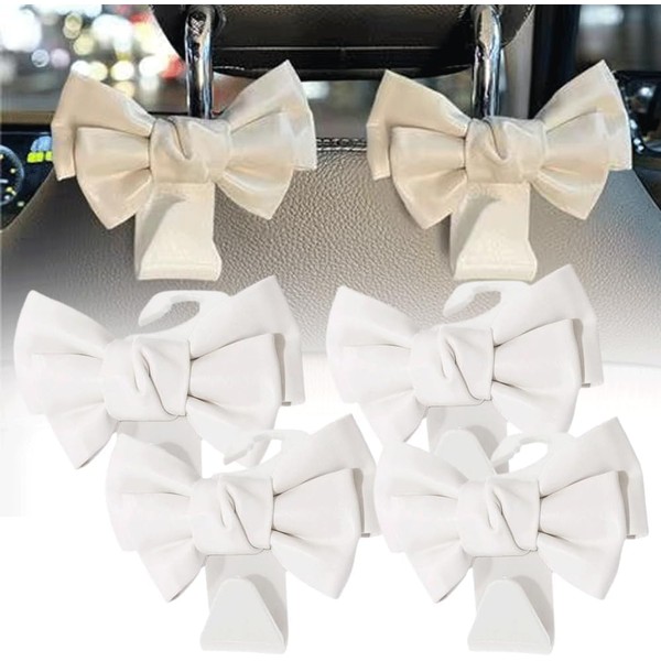 AMBEERT 4PCS Car Bag Hooks, Car Hooks, Headrest Hooks, Cute