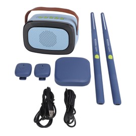 Electric Air Drum Set 3D Motion Sensing Portable Professional Virtual Drumming Set for Adults Kids Beginners Navy Blue