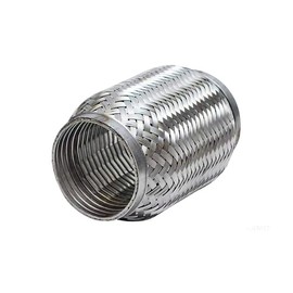 Interlock Flex Pipe, Flex Part, Flexible Pipe Exhaust, Trouser Pipe Flex Piece Made of Stainless Steel, HD Quality - with Reinforced Construction (Double Wall System -> Shockproof and Flexible)