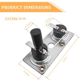 Water Heater Thermostat Switch Parts 232306 Water Heater Switch, Compatible with Suburban Heaters, RV Water Heater Thermostat, 120V T-Stat/Limi, RV Water Heater Parts