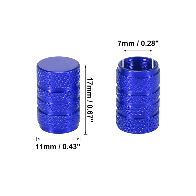 X AUTOHAUX 4pcs Round Car Tire Valve Stem Caps Dust