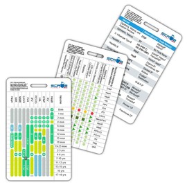 Scrub Pocket 3 Card Vaccine Schedule Vertical Badge Card Set