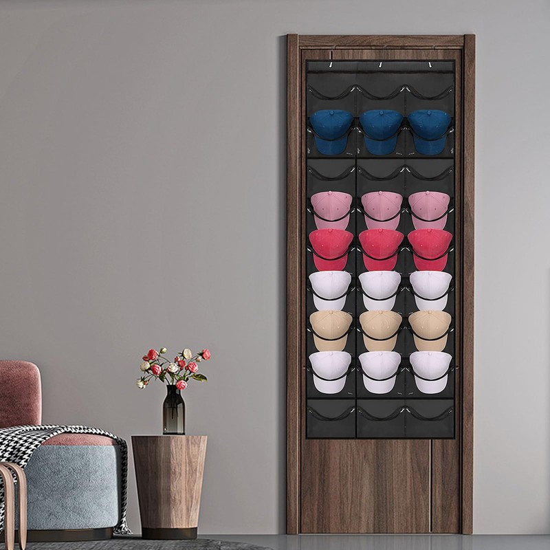 Dulamet Baseball Cap Holder Foldable Cap Holder Wall with 27