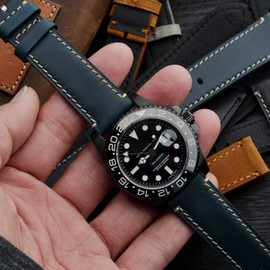 Wocci Watch Strap, 0.7, 0.8, 0.9, 0.9 inch (18, 20, 22, 24 mm) Replacement Band, Retro Genuine Leather Wristwatch Band,