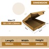 AKAR Brown Mini C7/A7 Large Letter Size Box, 101x101x20mm -