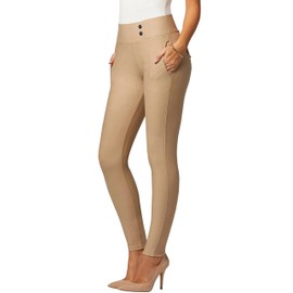 Conceited Tan Dress Pants Women Tummy Control - Wear to Work Pants Women - Womens Dress Pants - Slacks - Business Casual Office - Beige Nude - Small