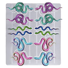 AFUNTA - Molde de resina epoxi para aretes, molde de silicona en forma de serpiente para llavero, molde de resina para manualidades de fundición de resina, aretes de mujer, suministros de joyería