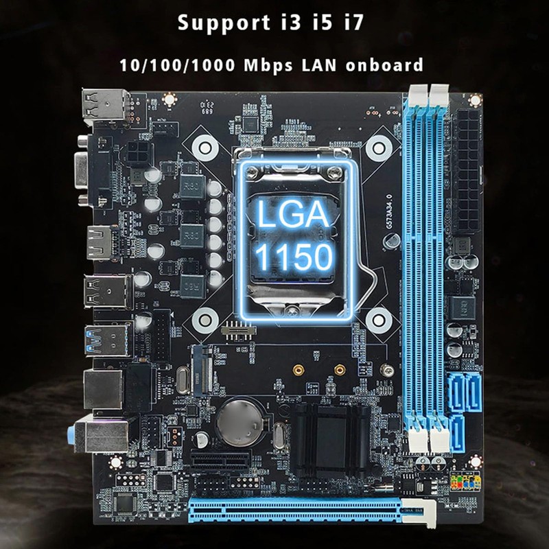 H81 Motherboard Micro ATX, Support for Intel 4th Gen Processors
