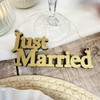 Luck and Luck Wooden Hanging Just Married Sign, Mini Wedding