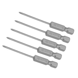 Kozelo 5 x Phillips Screwdriver Bit - [2.5 Inch x H1/4 x 2 mm x PH0] Hexagonal Shaft Magnetic Cross Batch Head for Pneumatics or Electricity Tool Use S2 Steel