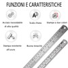 Stainless Steel Ruler Double Sided Metal Scale Professional Measuring Tool