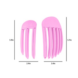 Purple Hair Volume Clips for Women's Fluffy Bangs Wind Shaping Styling Comb, Easy High Crown Volumizing Instant No-Trace Root Lifting No Crease 4Pcs Combs & 12Pcs Hairgrips