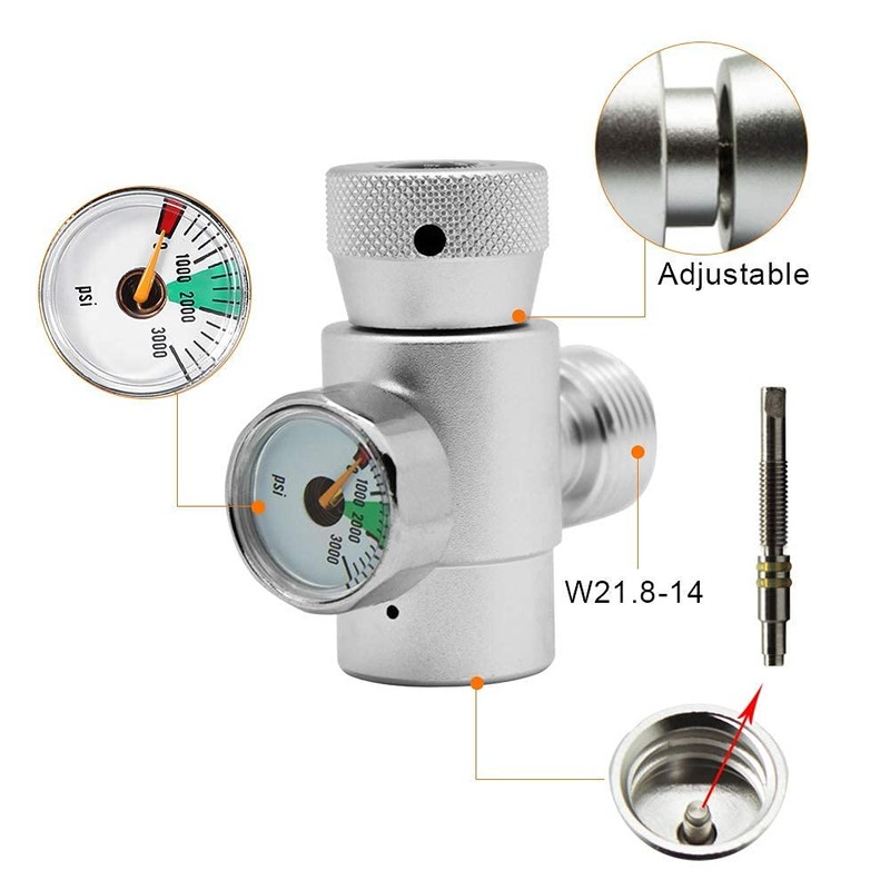 Jeffergarden CO2 Filler Tank Refill Adapter Connection Kit for SodaStream