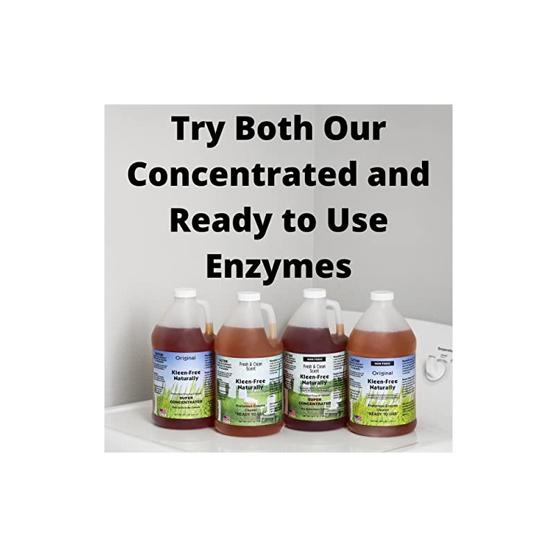 Kleen Free Naturally Preformed Enzyme Cleaner, Enzyme Solution, Multi-Purpose Cleaner,