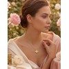 HEVOCY Gold Four Leaf Clover Necklace for Women, Adjustable Chain