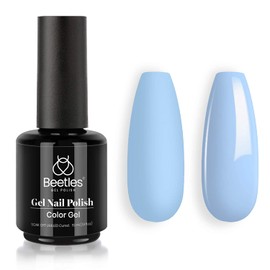 Beetles Gel Nail Polish, 1Pcs 15ML Blue Color Soak Off Gel Polish Nail Art Manicure Salon DIY at Home