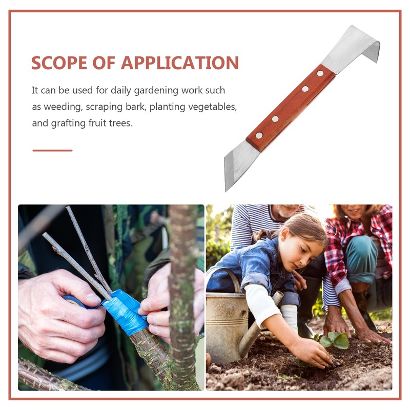 Yardwe 9.44-Inch Tree Bark Scraper Tool, Steel Debarking Tool for