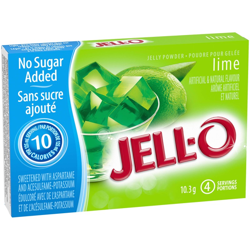 Jell-O Lime Jelly Powder Light, Gelatin Mix