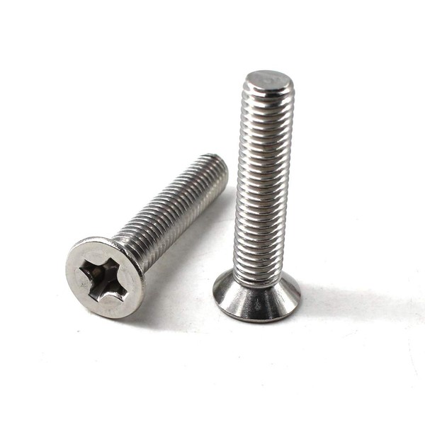 M5x45 Phillips Screws 304 Stainless Steel Flat Head Machine Screws