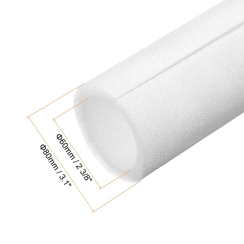 sourcing map Pipe Insulation Foam Tube Split Pipe Lagging 60mm(2