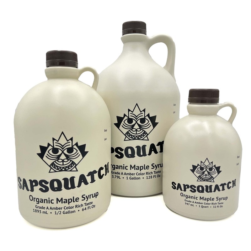 Sapsquatch Organic Maple Syrup - Quart - Grade-A Amber Rich