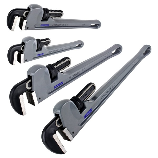 KARRYTON Aluminum Pipe Wrench Set, 10" 14" 18" 24"(4 Pack)