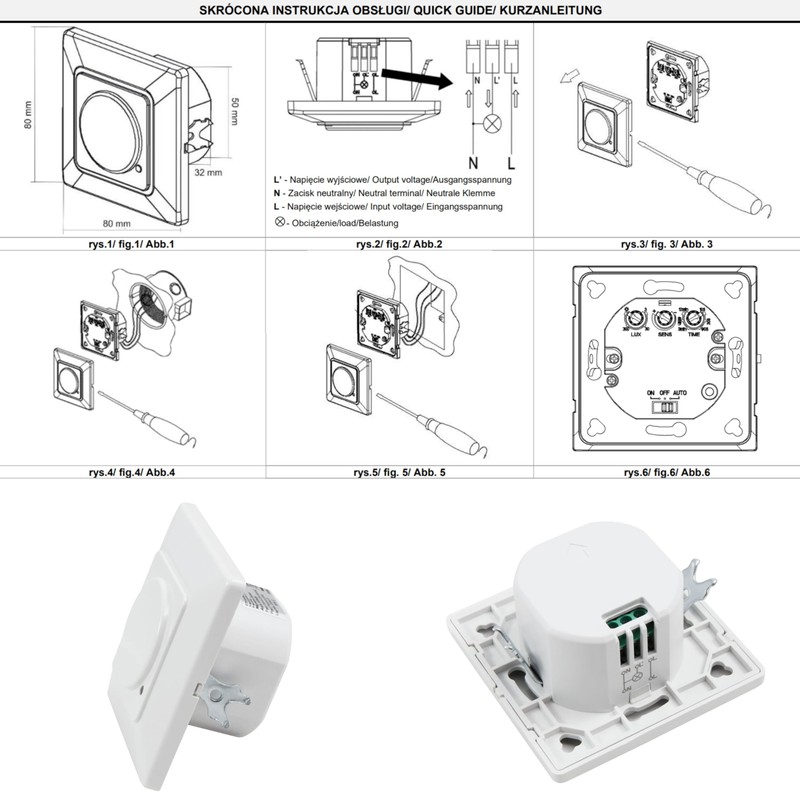 High Frequency 5.8 GHz Radar Motion Sensor Wall Installation Suitable