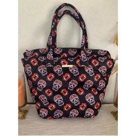 Betsey Johnson  Sugar Skull Fangs Quilted Purse Lips