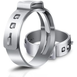 40Pcs 36.4mm-39.6mm Single Ear Hose Clamps 304 Stainless Steel PEX Cinch Clamps Stepless Cinch Crimp Rings Pinch Clamps for Pipe Fitting Connections