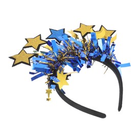 SHOWERORO Headband Decorative Headdress Headbands Photo Props Party Headband Al-fitr Headwear Glitter Head Decorations Ornament Tassel Head Glitter Cloth Blue