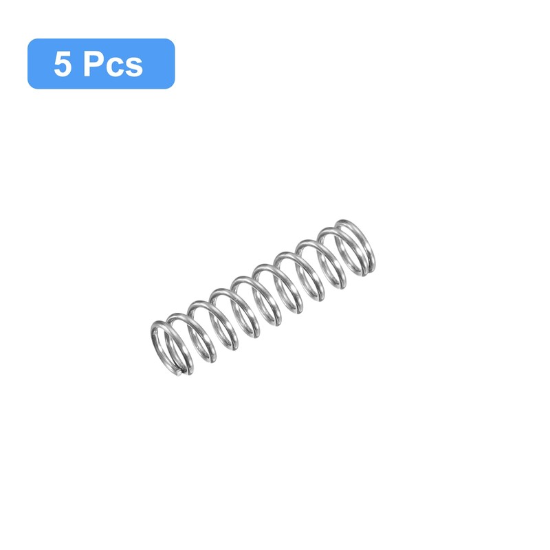 sourcing map Compression Spring, 5Pcs 304 Stainless Steel, 4mm OD,