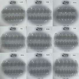 [1+1] 9 types of sample tips for measuring nail tip size - Long Nose Pin / [1+1] 네일팁 사이즈 측정용 샘플팁 9종 - 롱코핀