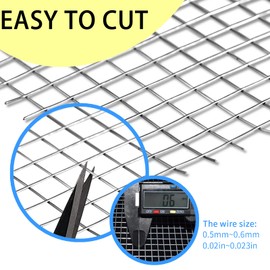 Muzhira Rodent Proofing Wire Mesh - 6m x 300mm 304 Stainless Steel Mesh Blocks Rats, Mice, Mouse, Squirrel & Bird Access Pest Prevention for Filling In Gaps Around The Home & Garden