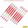 Dollar Wow Fineliner Pens, RED, Fine Tip (0.3mm), Pack of