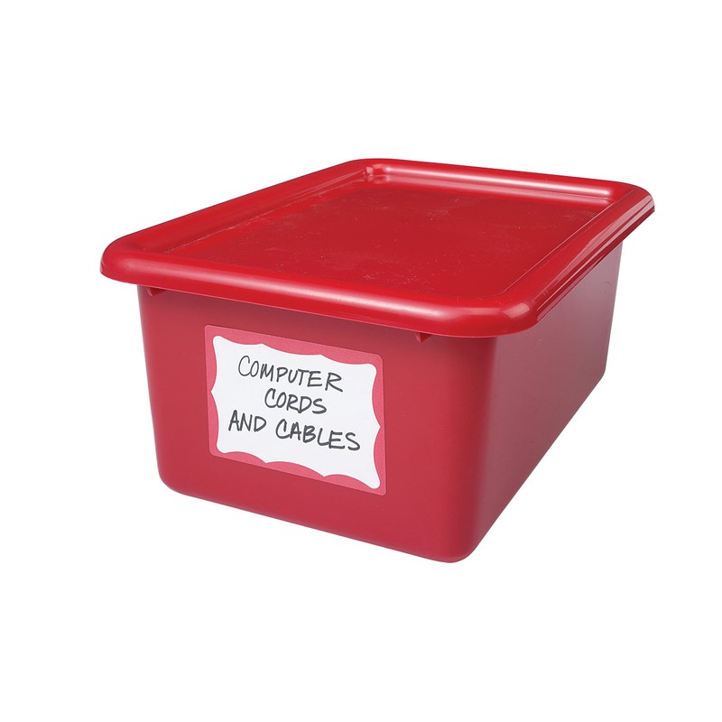 Avery Name Badge Labels, Red Border, 2-11/32" X 3-2/3", 30