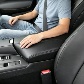Armrest Cover Compatible with Infiniti QX55 2022-2023/QX50 2019-2023 (Black),Center Console Cover Well-Make Durable Middle Protective Cover for Infiniti QX55 /QX50 Accessories.