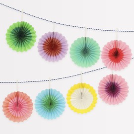 Meri Meri Honeycomb Fans Mini Party Banner (Pack of 1), 2' Party Garland (4' Including Excess Cord)