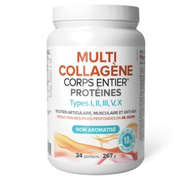 Natural Factors Natural Factors Total Body Multi Collagen Protein, 267g, Unflavoured, 10g of Hydrolyzed Collagen per scoop, Combines 5 types of Collagen, Supports the Formation of Collagen and Connective Tissue for Joint & Skin Health, Keto & Paleo Friendly