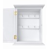 GreyZouq Key Cabinet with 'KEYS' print. Key rack. (OFF White)