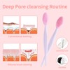 5 Pcs Mini Exfoliating Brush Set - 2 Pcs Silicone