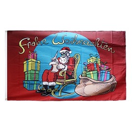Flaggenfritze Flag Santa Claus Merry Christmas + Free Sticker